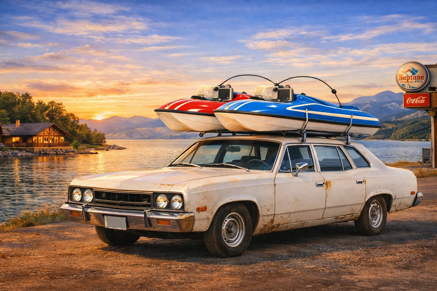 SKI-GO at the lake in family hobby use context